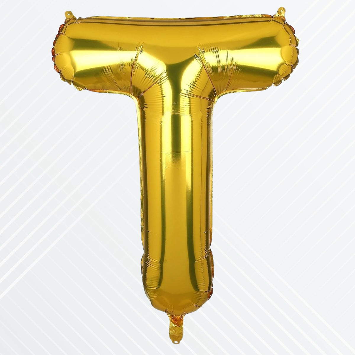 Flyloons Gold Alphabet Letter Foil Balloons For Name T Birthday Decoration Items, Anniversary, Baby Shower, Bachelorette, Weddin