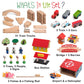 Kipipol Wooden Train Set - 69 Pcs Track & Trains for Kids Age 3+ - Premium Wood Construction - Compatible with Thomas, Brio, IKEA