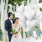 White Heart Foil Balloons, 18 Inch White Heart Shape Foil Balloons, 12Pcs Large White Helium Heart Balloons Party Decorations Fo