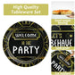 100 Pcs Roaring 1920S Party Decorations, Speakeasy Misbehave Black Gold Birthday Party Decors Art D  Cor Retro Murder Mystery Pa