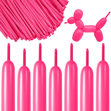 100 Pcs 260 Long Balloons (Hot Pink Balloons)
