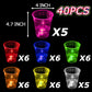 mishunyus 40 Pcs Glow Party Cups,16 oz Plastic Cup Favors for Neon Party Supplies Decoration,Glow In The Dark Cups Neon Party,20