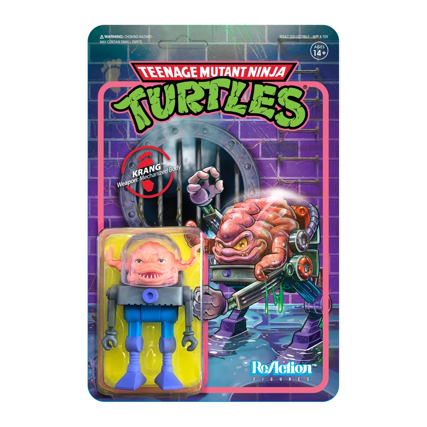 Super7 Teenage Mutant Ninja Turtles Krang 3.75 In Reaction Figure