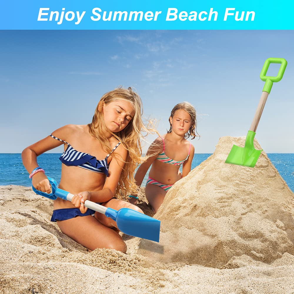 Dilabnba Heavy Duty Kids Snow Beach Shovels, Jumbo Sand Shovels for Garden,16inch Large Beach Spade Scoop Rake for Kids Toddlers
