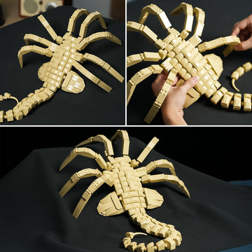 Xenomorph Facehugger Action Figure Building Kit Compatible With Lego,Cool Halloween Horror Toys For Adults And Boys 8-14 Years U