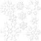 Snowflake Cutouts Assorted 9 Count Pack of 3