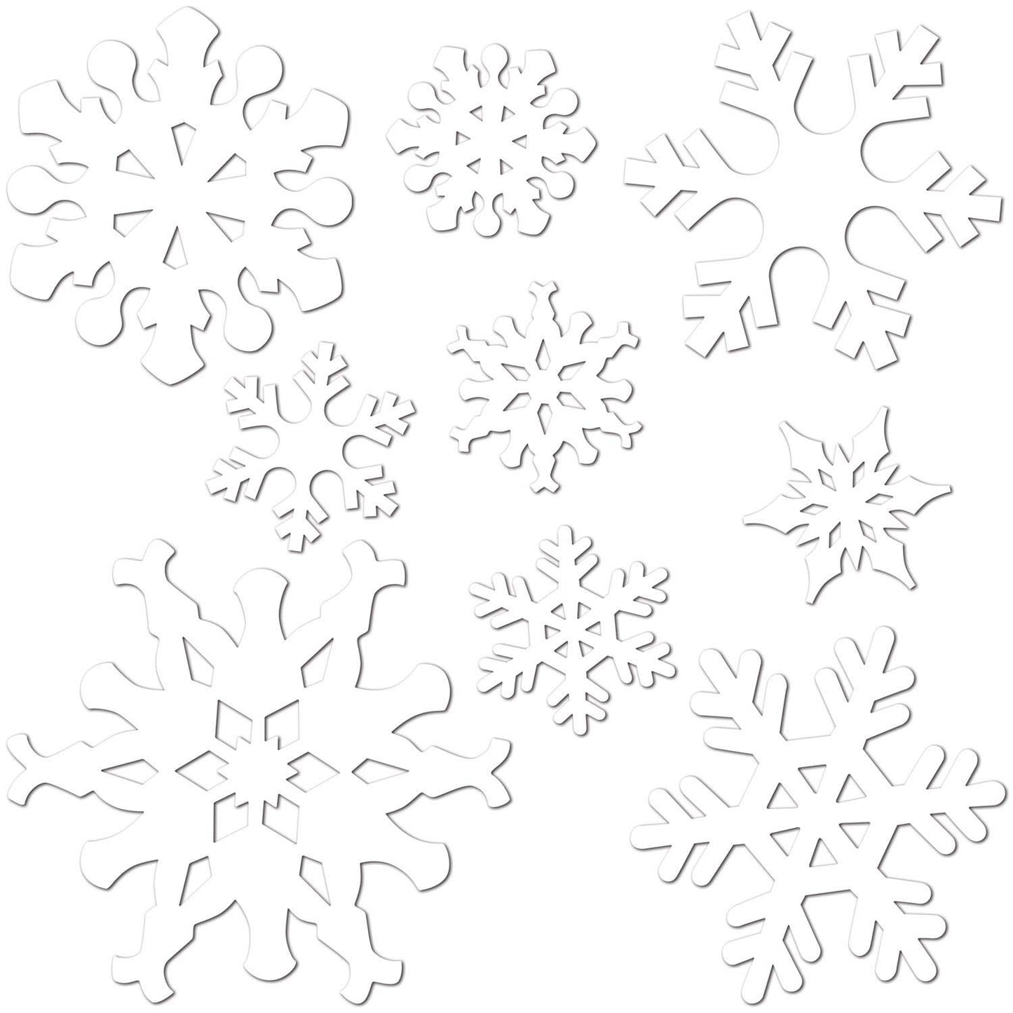 Snowflake Cutouts Assorted 9 Count Pack of 3