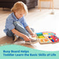 Tookyland Wooden Busy Board - Montessori Activity Board, Preschool Learning Sensory Toy For Kids 3 Years Old +