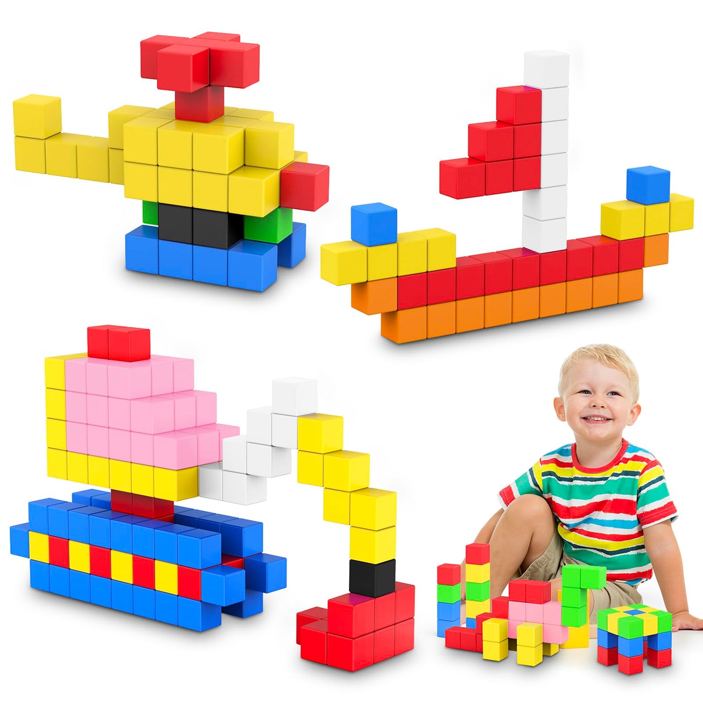 Romds 64 Pcs Magnetic Blocks Toddler Toys Sensory Toys Magnetic Building Blocks Toys For Toddlers 3 4 5 6 7 8+ Years Old Boys Girls