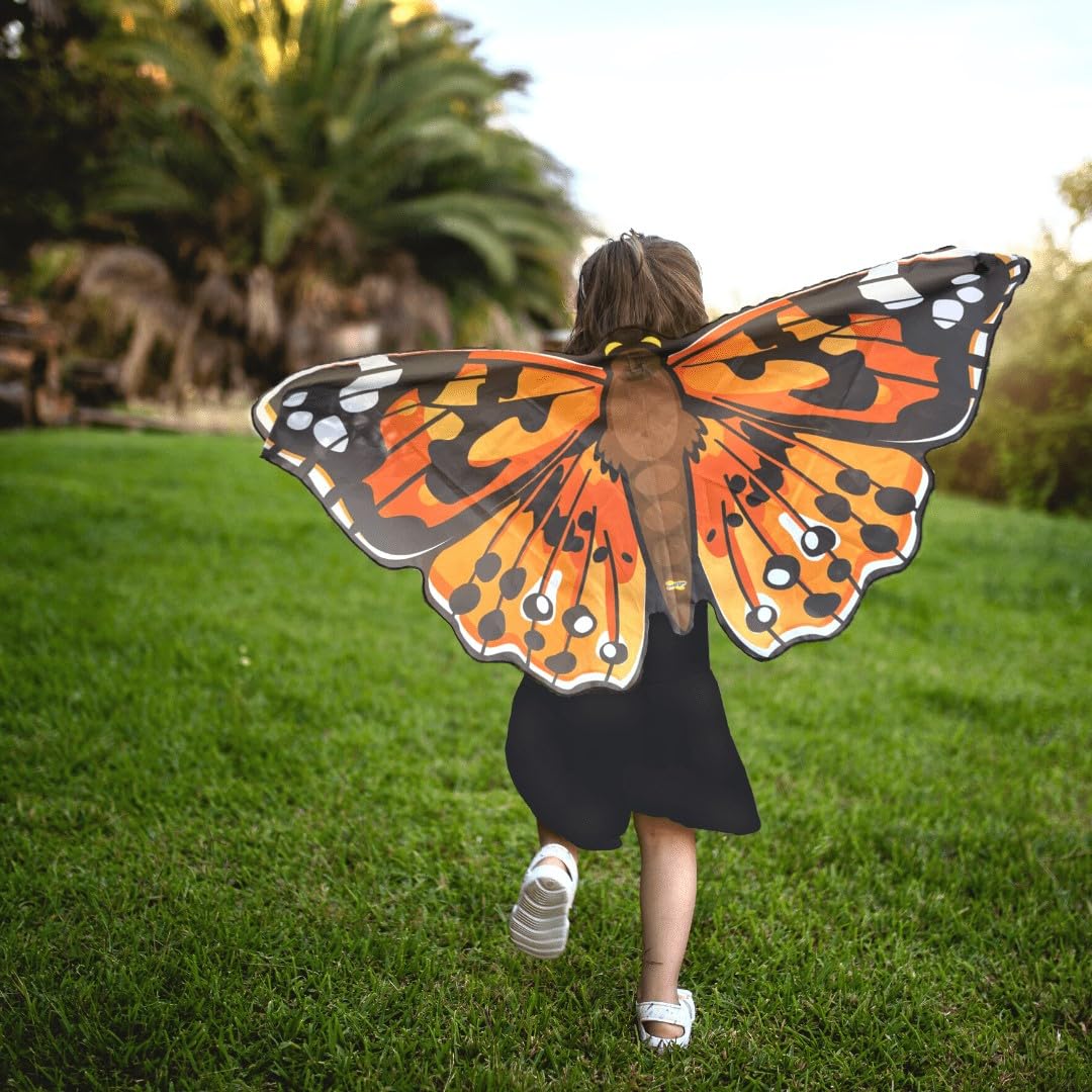 Insect Lore Butterfly Painted Lady Dress-up Wings - Pretend Play Costume for Kids