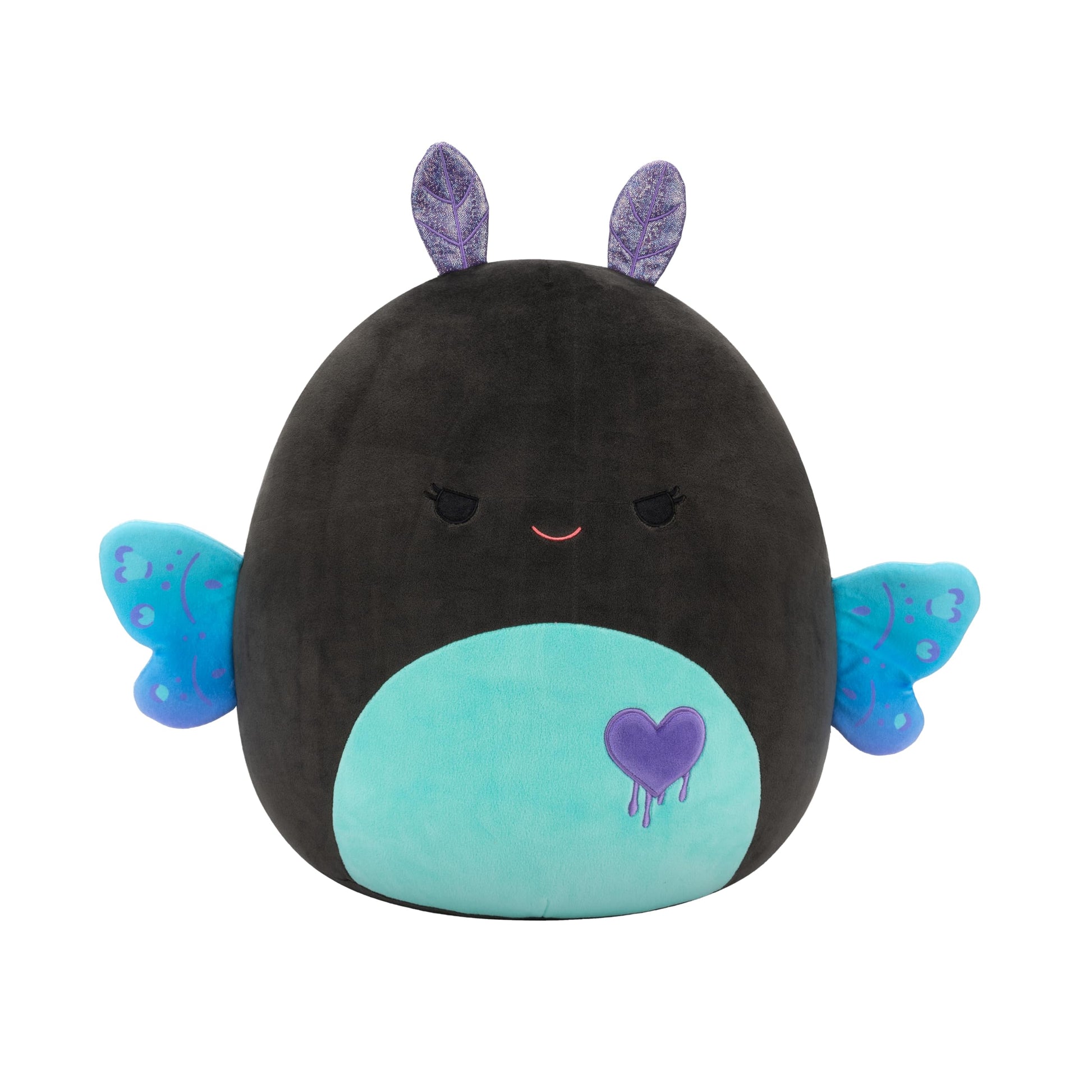 Squishmallows Original 14in Salem The Mischievous Black and Teal Moth - Official Jazwares Plush (Large)