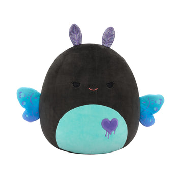 Squishmallows Original 14in Salem The Mischievous Black and Teal Moth - Official Jazwares Plush (Large)
