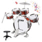 Kid Drum Set For Toddlers 1-3, Jazz Drum Set For Kids Age 3-5 With 5 Drums & Stool Musical Instruments Toy, Christmas / Birthday Gift For 1-3 4 5 Year Old Boys Girls