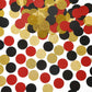 Glitter Confetti Circles Table Decoration and Wedding Party Decoration, 1.2 in Diameter (gold glitter, black, red,300pc)