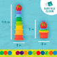 Kids Preferred Silicone Stacking Cups Set - The Very Hungry Caterpillar Bath Toys for Ages 18 Months+, Multicolor, Model 55765