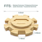 Plusvivo Mexican Train Hub - Premium Pine Wooden Centerpiece for 8 Players, 6.5" x 6.5", Light Wood, Model YC-MTH-001