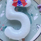Number 8 Balloon 40 Inch White 8 18 28 80 1989 Birthday Balloons, Large Mylar Foil Helium Balloon Birthday Decorations Party Sup