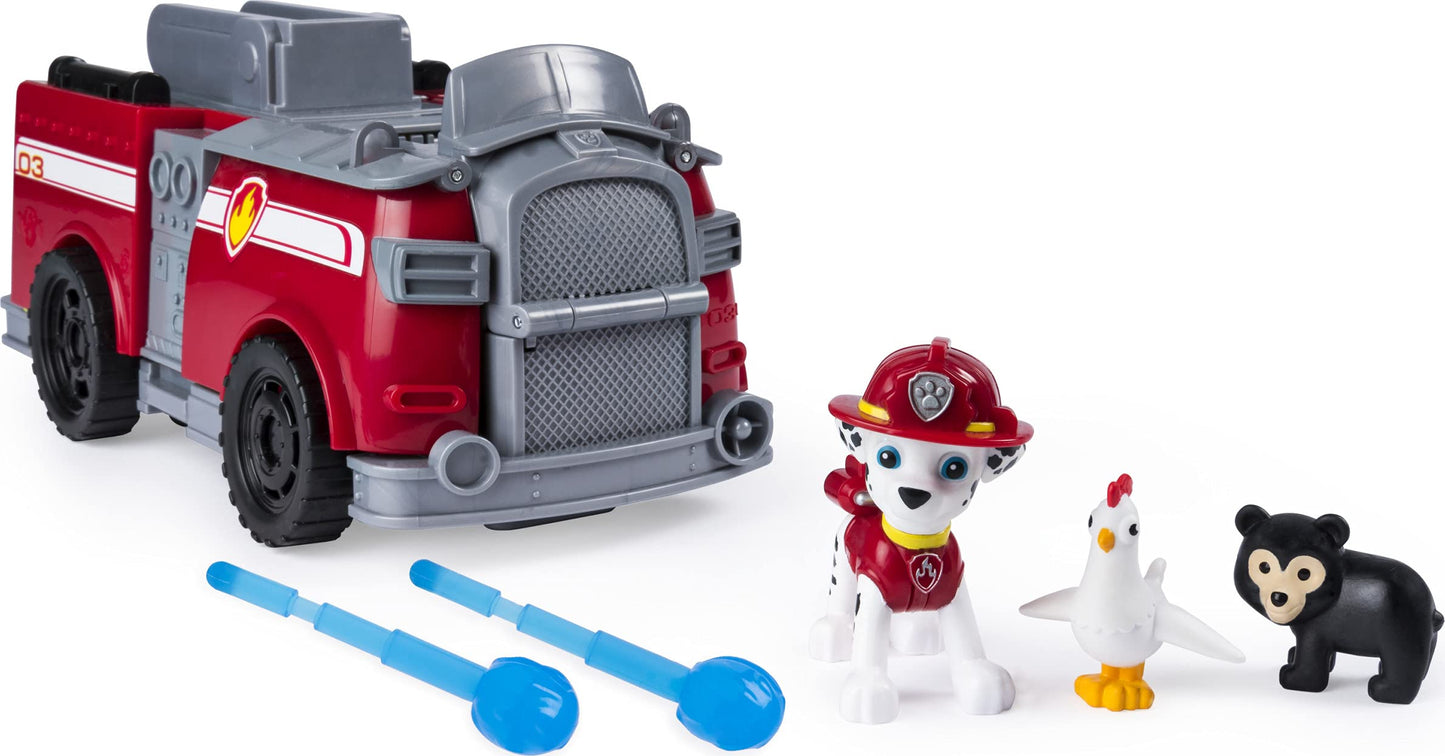 Paw Patrol, Marshalls Ride N Rescue, Transforming 2-In-1 Playset & Fire Truck, For Kids Aged 3 & Up