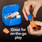Building Blocks Toy Storage & Display Boxes With Baseplate Top, Portable Travel Case, Holds Small Parts, Minifigures, Bricks, Sn
