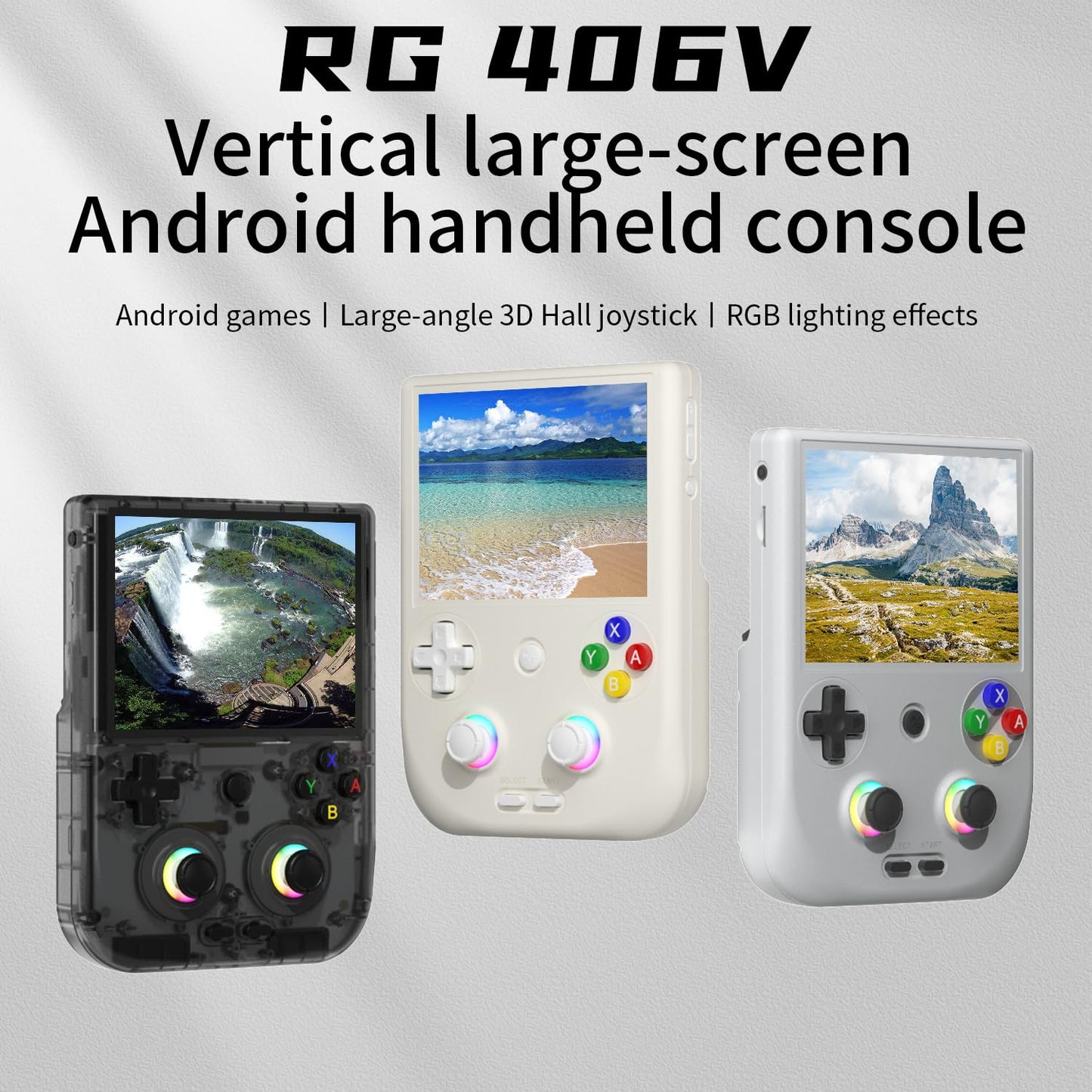 RG406V Retro Handheld Game Console, Android 13 OS Built-in 128G TF Card Retro Video Games Consoles 4.0 Inch IPS Screen Portable