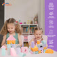 Set of 34 Jumbo Large Foam Blocks for Toddlers - Stacking Soft Blocks for Kids with Shapes & Colors Learning - Construction Building Preschool Toys - Giant Foam Bath Blocks for Toddlers 3-5 & above