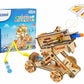 Lacossi 2 In 1 Hydraulic Missile Launcher & Plane Launcher Stem Wooden Construction Game, Activity Game, Science Kit | Birthday 