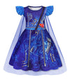 Wonderbabe Descendants Evie Girls Costume For Girls Princess Dress Up Kids Birthday Party Halloween Costume With Cape Size 5-6T