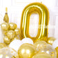 Aule 40 Inch Big Gold 0 Balloon Number Large Foil Helium Number Balloons 0-9 Jumbo Giant Happy 0Th Birthday Party Decorations Fo