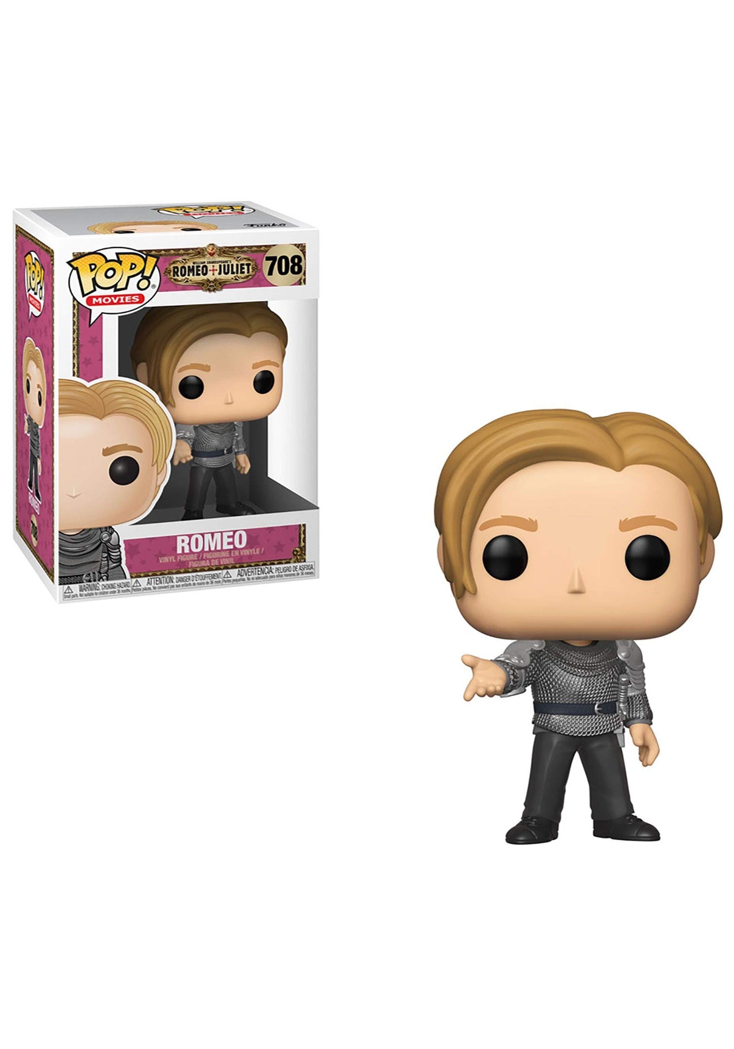 Funko Pop! Movies Romeo & Juliet - Romeo Vinyl Figure, Multicolor, Model 36327