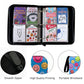Thisness Yoto Card Binder Case, 120 Cards Capacity, Blue Smile Zipper Organizer for Yoto Player & Mini Cards