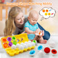 Moontoy Matching Eggs For Toddlers, 12Pcs Preschool Educational Learning Color & Shape Recognition Stem Toy- Montessori Geometri