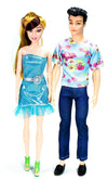 EUPHORIA Doll Set Lovely Couple Doll Set with Folding Hands & lags Big for Little Princess/Girls Kids/Baby (Design and Color May