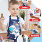 Wernnsai Kids Aprons For Boys - Space Toddler Art Aprons Waterproof Kids Toddler Paint Art Smock Waterproof Cooking Baking Painting Gardening Artist Chef Apron For Kids Age 6-10 Years