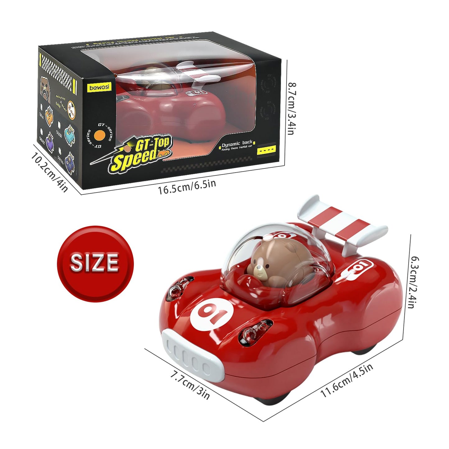 Cddzsw 12-18 Months Toddler Pull Back Car Toys For 1 2 3 Years Old Boys And Girls Kids Trucks Toys 1-3 Years Old Baby Car Birthd