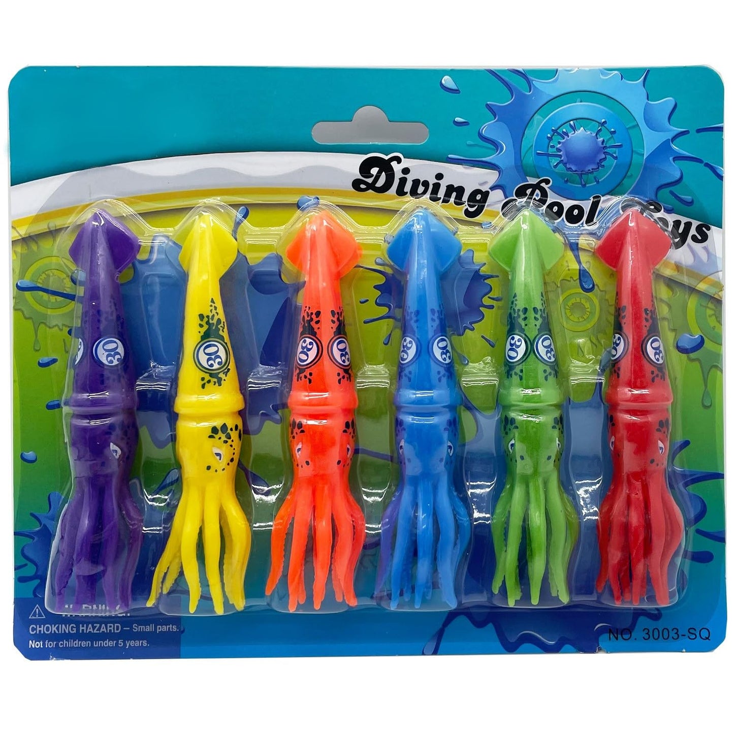 Haktoys Squids Dive & Swim Sinking Pool Toy Set For Kids: Practice Diving And Swimming, Underwater Multicolor Sinking Squids (Set Of 6 Pieces)