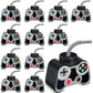 Mifoci 12 Pcs Plastic Video Gaming Party Favor Gift Supplies Cups With Straw And Lid,10Oz Gamer Birthday Party Video Game Shape