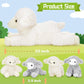Beniny 5Pcs Lamb Stuffed Animal Set, Mommy Lamb Plush 20 Inch With 4 Baby Lambs In Her Zippered Tummy, Stuffed Sheep Plushie Toy