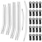 Vgoohobby 10Pcs Stainless Steel Steering Pull Rod Link Linkage Set Compatible with Axial SCX10 90046 90047 1/10 RC Crawler Car,3