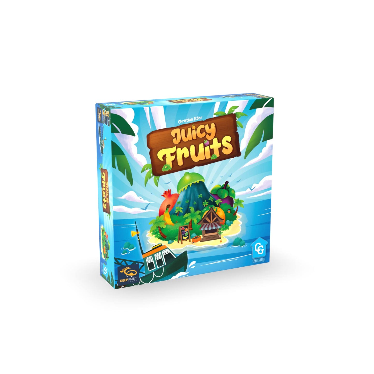 Capstone Games: Juicy Fruits, Strategy Board Game, Quick And Easy Game, Grow Delicious Fruit In Paradise 1 To 4 Players, 20 To 50 Minute Play Time, Ages 8 And Up