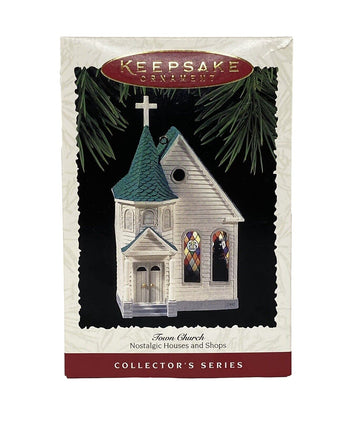 Nostalgic House & Shops Town Church 12th in Series 1995 Hallmark Ornament QX5159