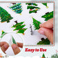 JULBEAR Christmas Tree Foam Stickers, 300 Pcs Bulk Self-Adhesive Christmas Tree Stickers for Arts Crafts Winter Christmas Xmas T