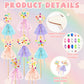 34 Pcs Make Your Own Princess Wand Kit 16 Unfinished Star Butterfly Crown Moon Fairy Wood Stick 6 Gem Stickers 4 Satin Ribbons 8