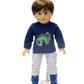 American Fashion World Dinosaur Raincoat Set for 18-Inch Dolls | enhanced Quality & Trendy Design | Dolls Clothes | Outfit Fashions for Dolls for Popular Brands