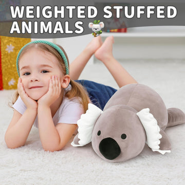 Webingo Weighted Stuffed Animals, 24'' Weighted Koala Plush Toy 4.2 Lb Soft Koala Stuffed Animal Pillow Cute Giant Plushie Gifts