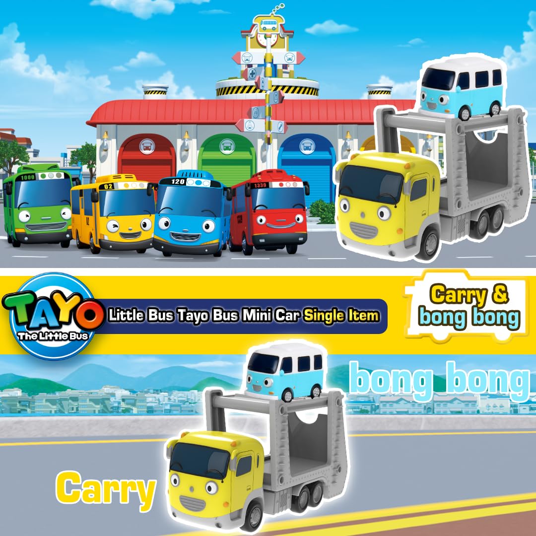 Tayo The Little Bus Carry&bongbong - Action Play car Figure, Christmas and Birthday Gifts for Kids, The Most Popular Childrens