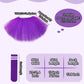 Zhanmai 5 Layered Tutu Skirt For Kids Tulle Tutu Skirt With Tube Socks Princess Runners Costumes Cosplay For Girls Kids (Purple,