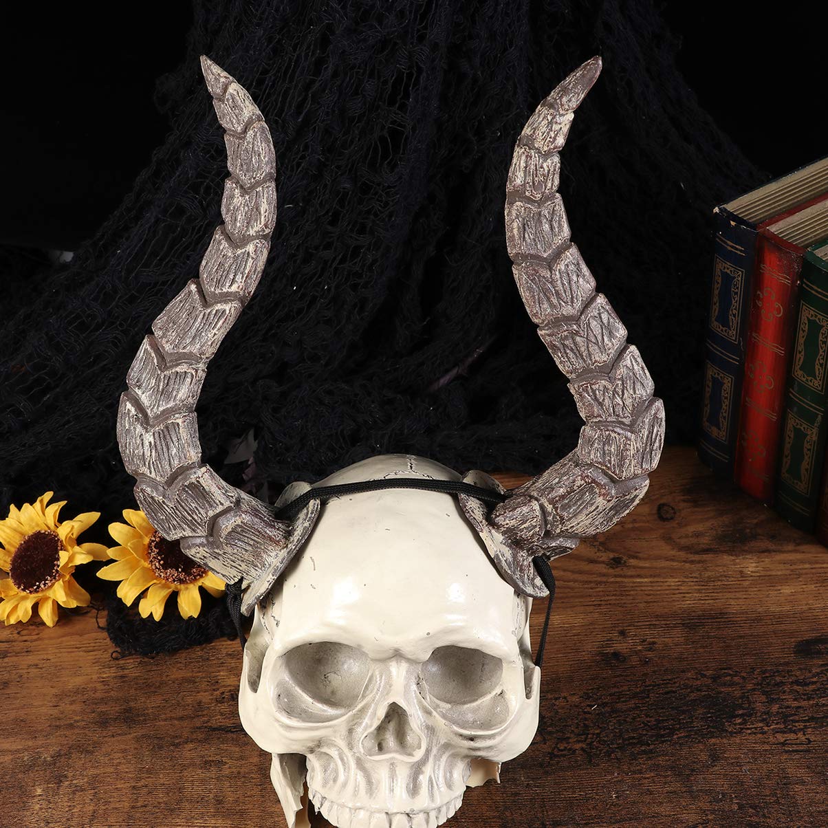 STOBOK 1 Pc Halloween Horns Headband Sheep Horn Hoop Cosplay Fancy Dress Photo Props Hair Accessory or Christmas Halloween Easte