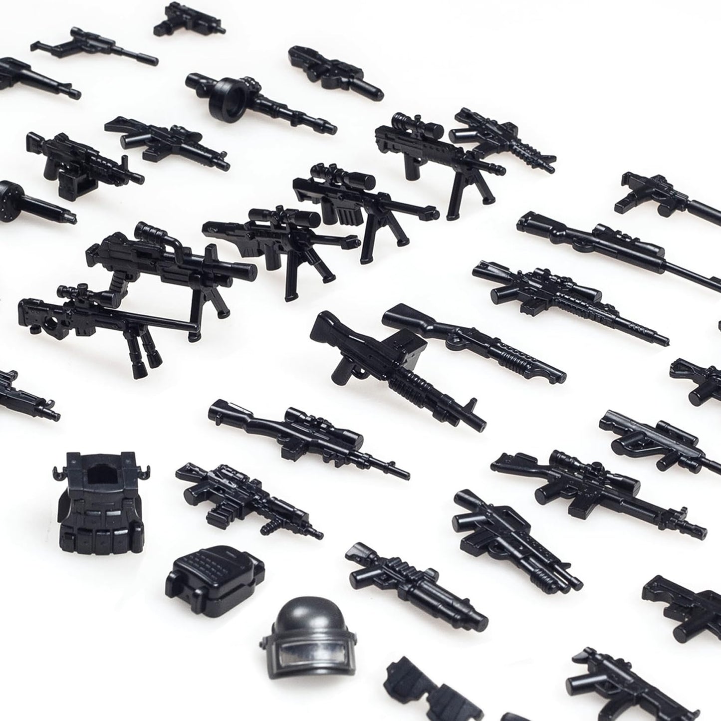 VICVIK  Pack Military Toy Accessories  U.S. Second Edition  Include 50+ Pieces for Army Equipment Gear Sets Pieces  Compatible with Mini Figure of Major Brand