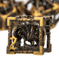 ARUOHHA Hollow DND Dice Set Antique Gold 5-Headed Dragon D and D Dice with Gift Box, Dungeons and Dragons Role Playing Games 7PC