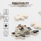 TREKTOTS Highland Cow Jigsaw Puzzle, 500 Pieces, Wooden, White, Rustic Farm Scene, Relaxing Nature Art, Perfect Gift for Adults